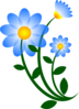 Bunch Of Blue Flowers Clip Art